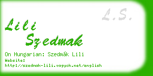 lili szedmak business card